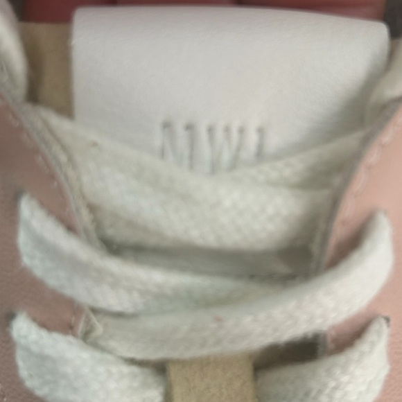Madewell MWL Court Sneaker Colorblock Pink Cream Suede Snakeskin Leather Women 7 - Picture 8 of 12
